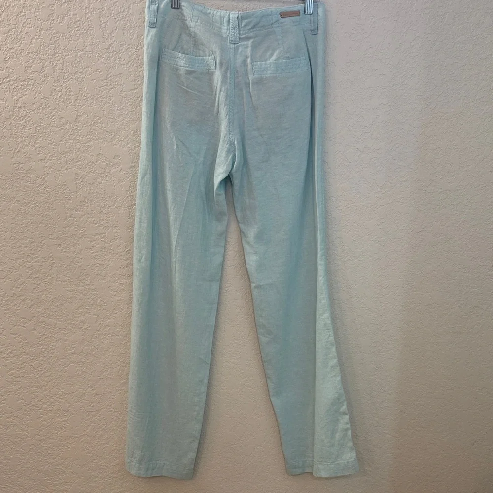 NWOT. Pilcro and the Letterpress Linen-blend Light Blue Pants, Size 8 Tall - Picture 4 of 16